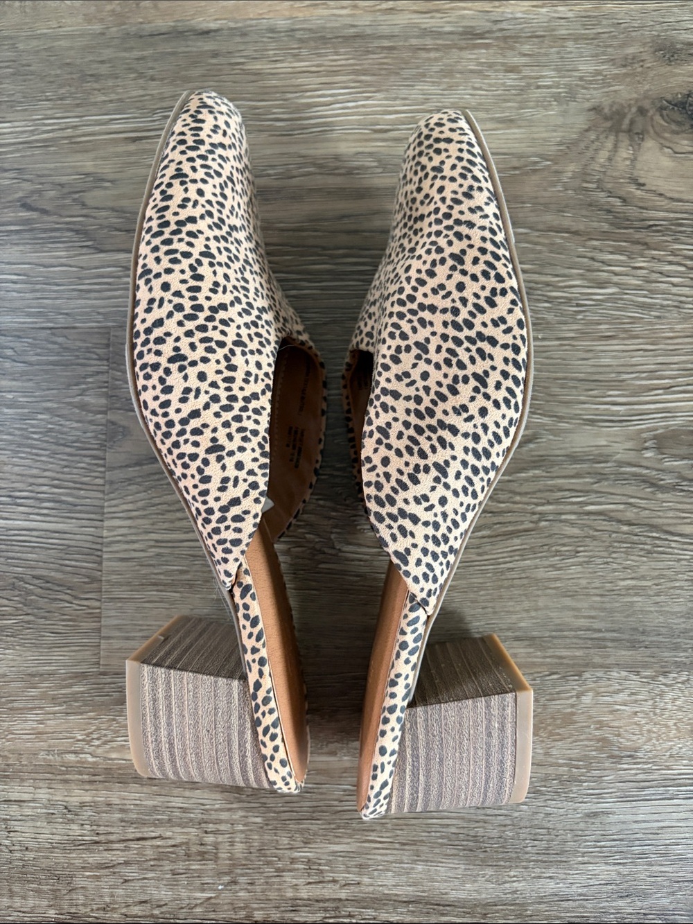Report Leopard-Print Slip-On Mules - Tan and Black - Picture 5 of 7
